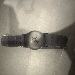 Black Leather Strap Watch Orange theory